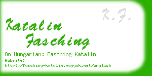 katalin fasching business card